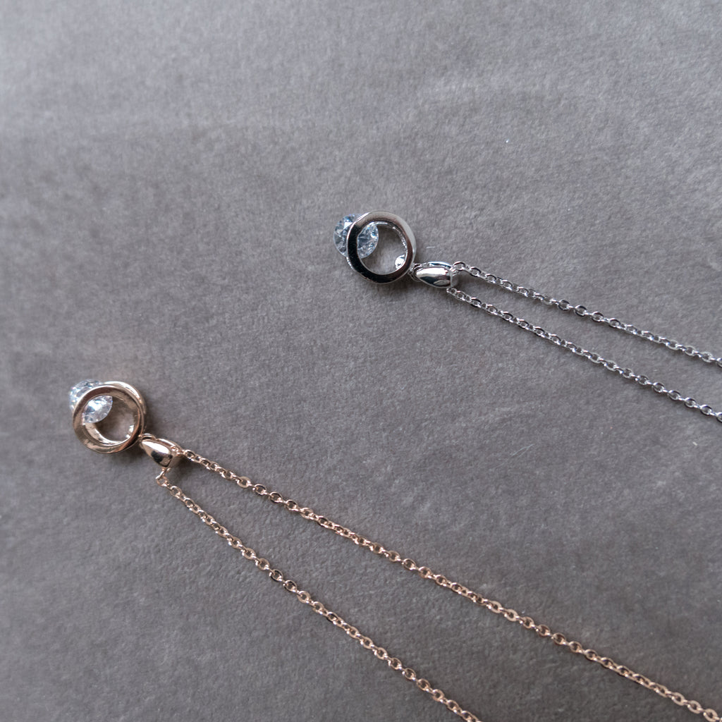 Crystal Clip, Necklace/ NL8137 (rosegold sold out)