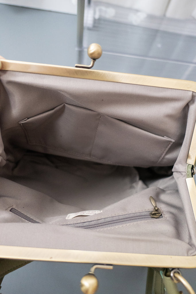 大容量真皮口金包, Bag/ BG8087 (brown sold out)