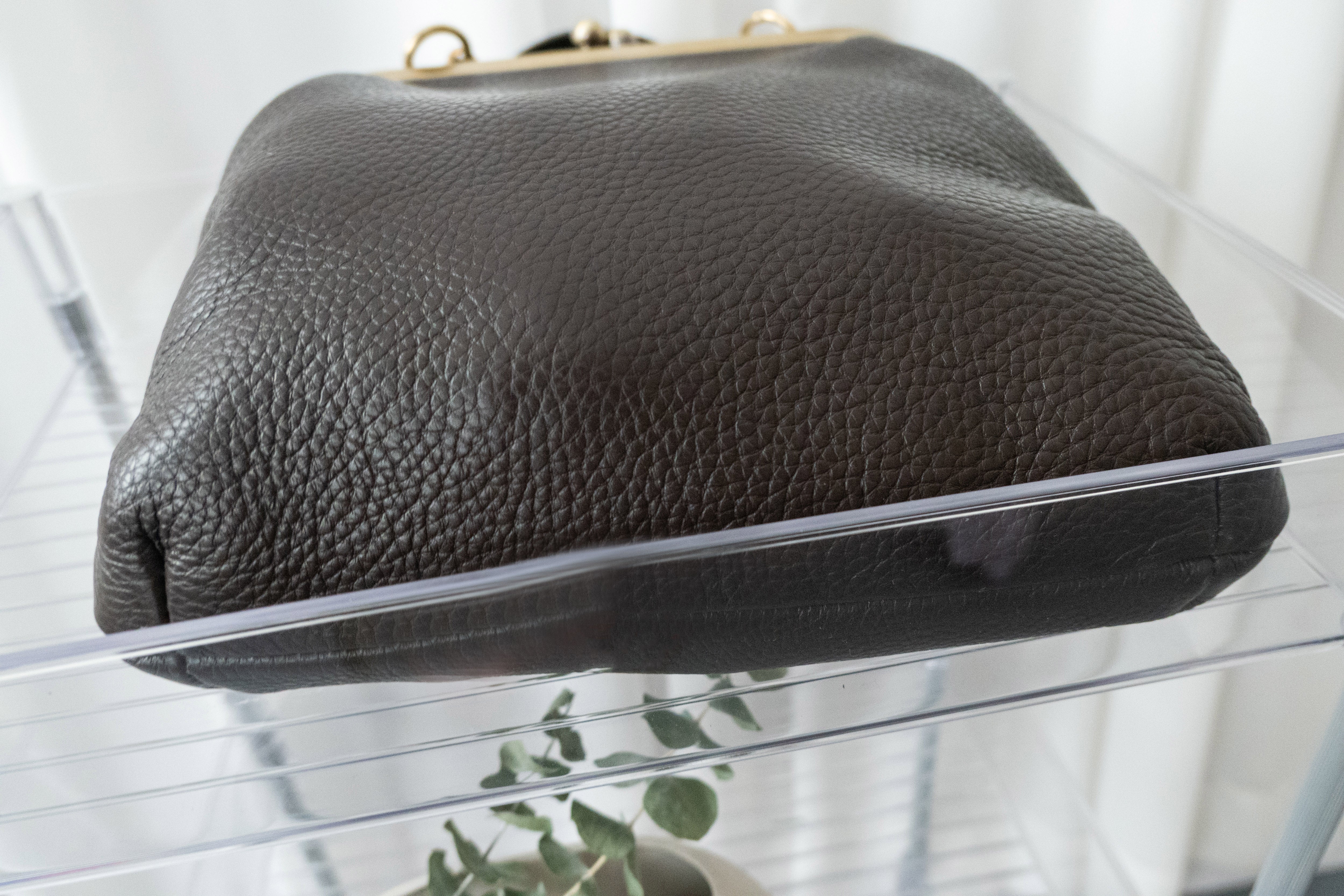 大容量真皮口金包, Bag/ BG8087 (brown sold out)