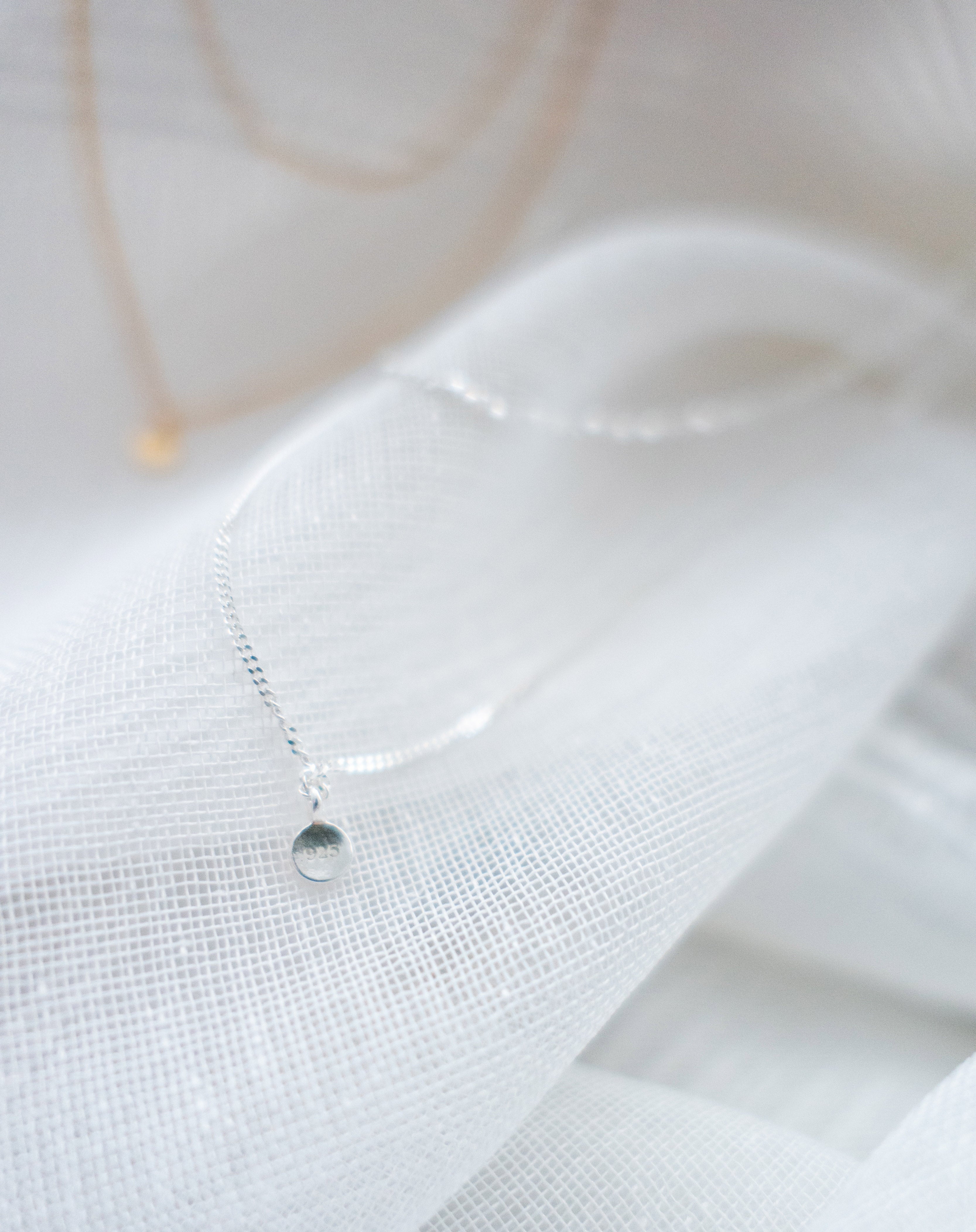Silver-made minimal double loop, Necklace/ NL8145
