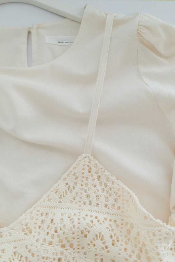 Lace Vest 細緻通花背心假兩件, Blouse/ BU8880