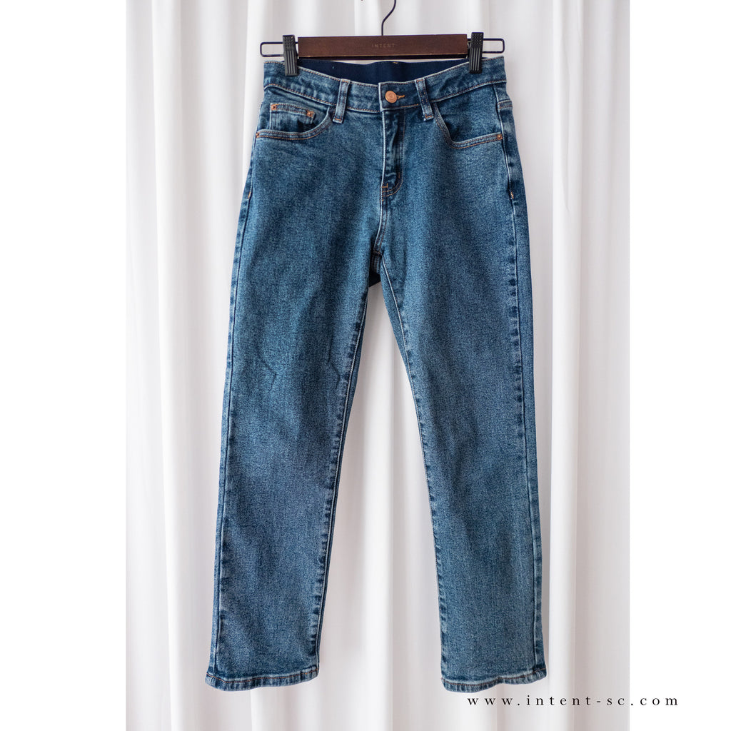 Rosegold Button 全條彈性玫瑰金鈕扣修身直腳, Jeans/ PT8365