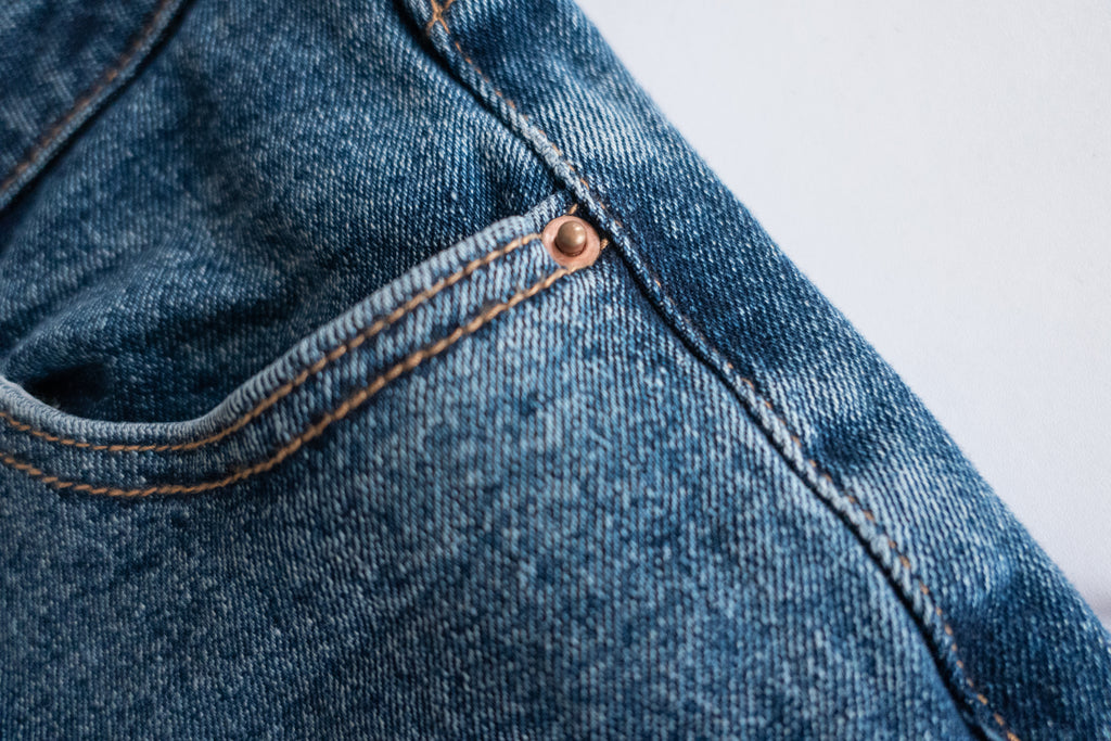 Rosegold Button 全條彈性玫瑰金鈕扣修身直腳, Jeans/ PT8365