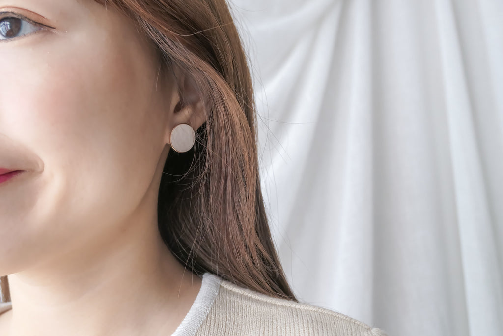 Round Shell Stone, Earrings/ ER8285