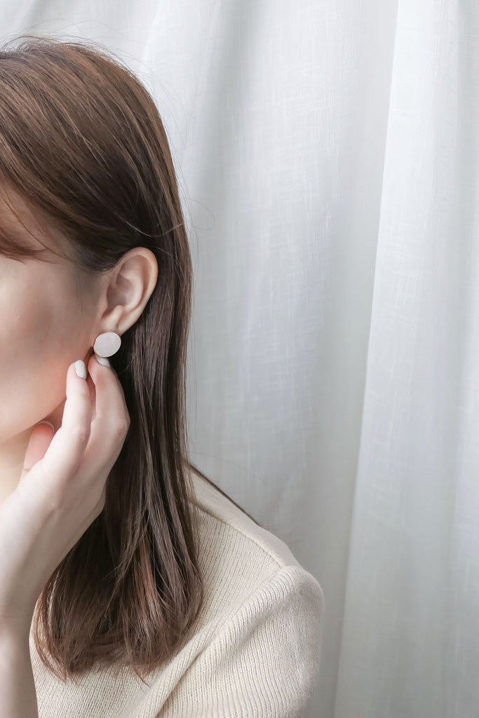 Round Shell Stone, Earrings/ ER8285