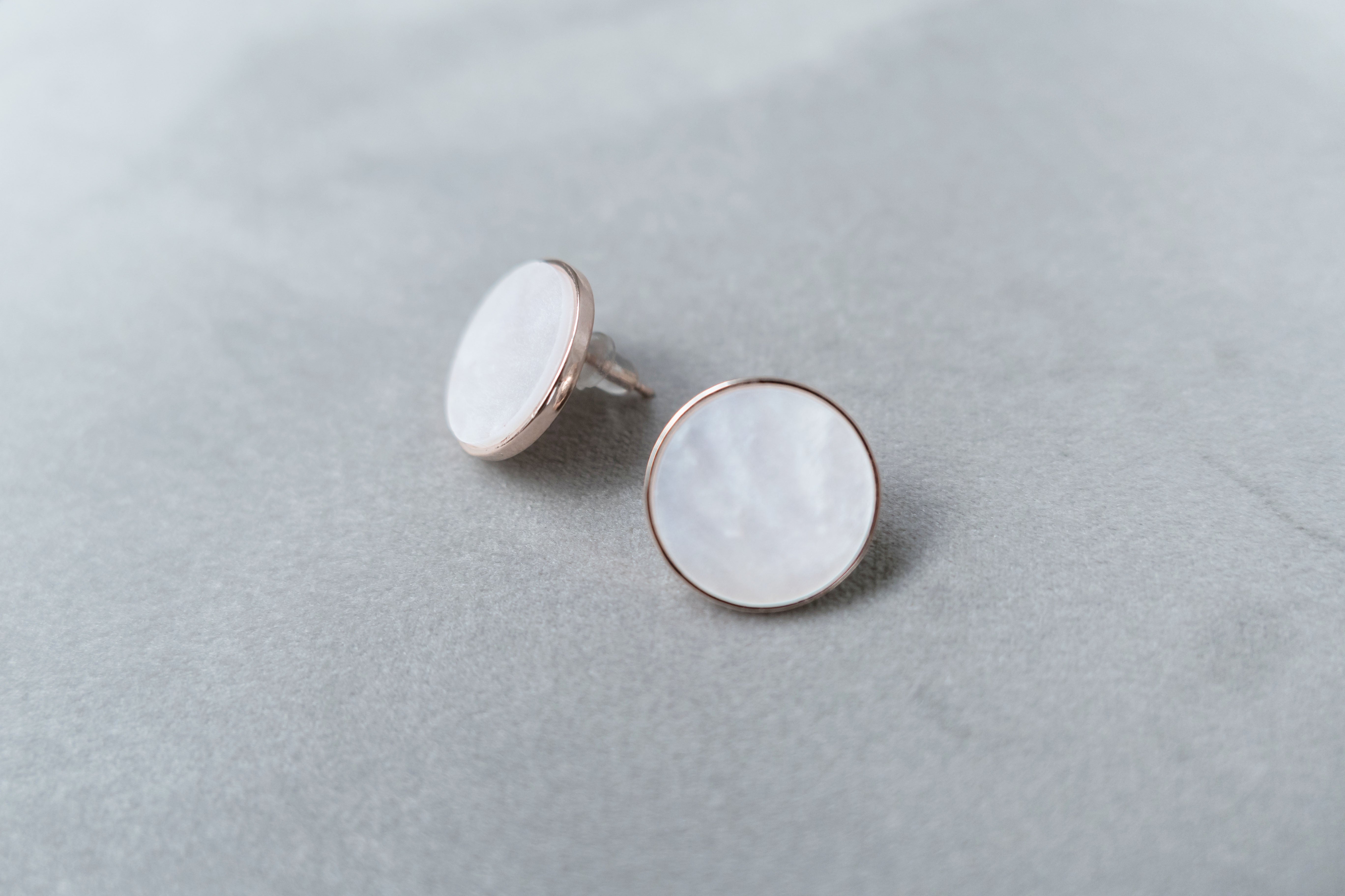 Round Shell Stone, Earrings/ ER8285
