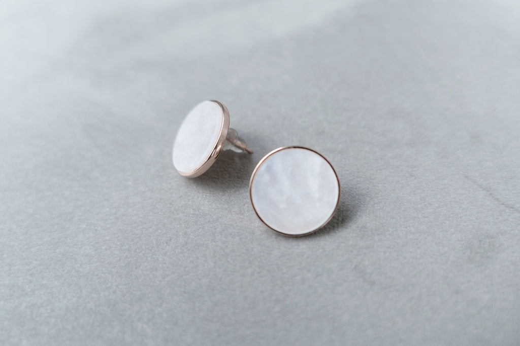 Round Shell Stone, Earrings/ ER8285