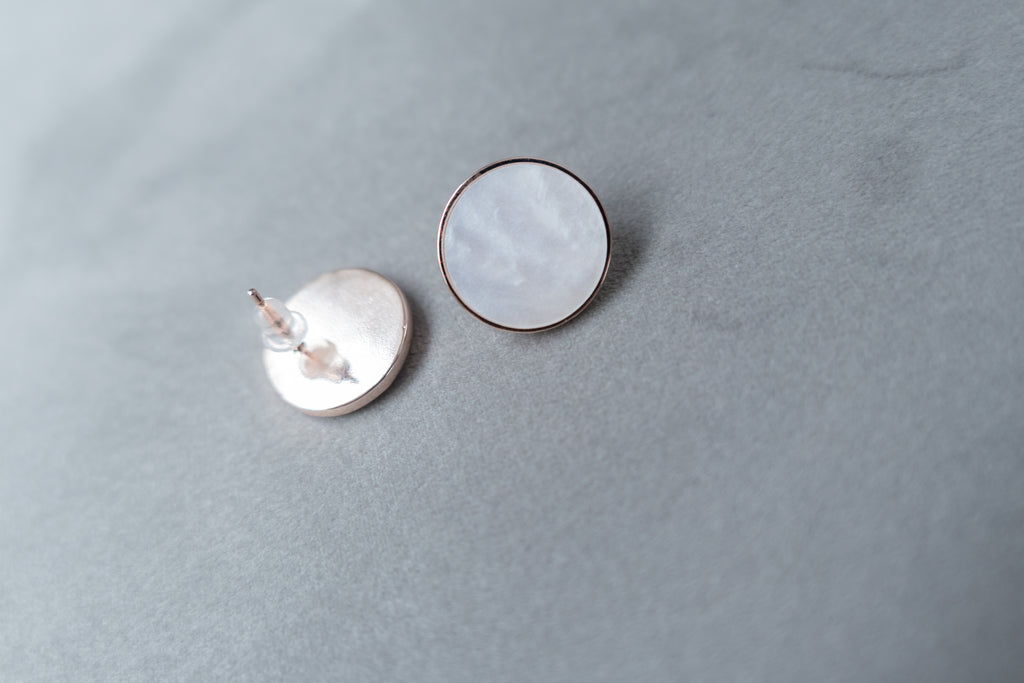 Round Shell Stone, Earrings/ ER8285