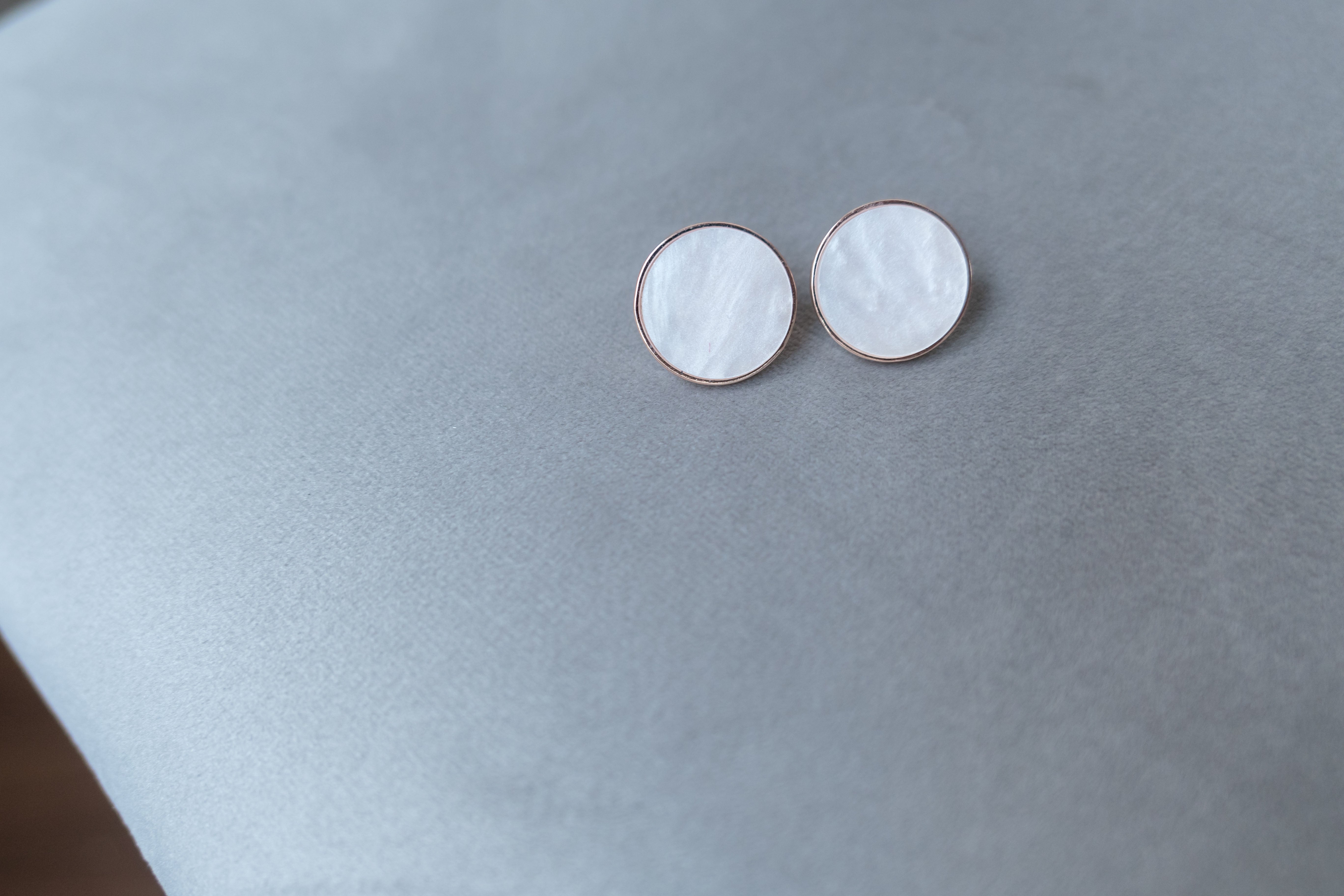 Round Shell Stone, Earrings/ ER8285