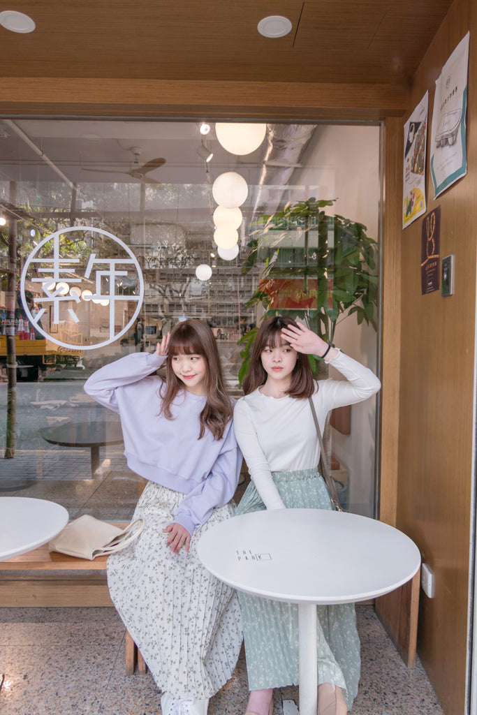 Wave 超彈性合身波浪邊裝飾打底單穿, Top/ TP8833 (White/lavender Sold out)