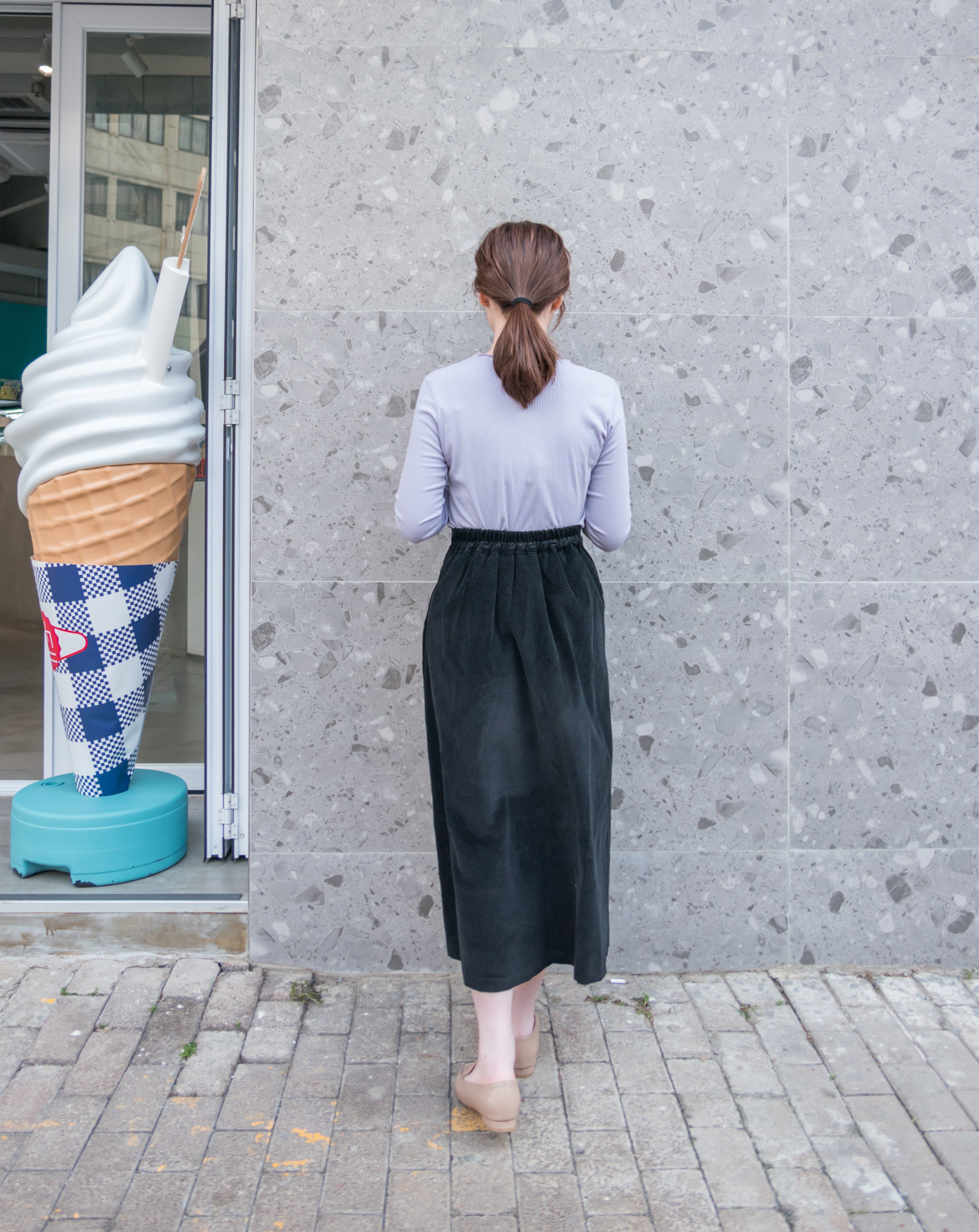 Wave 超彈性合身波浪邊裝飾打底單穿, Top/ TP8833 (White/lavender Sold out)