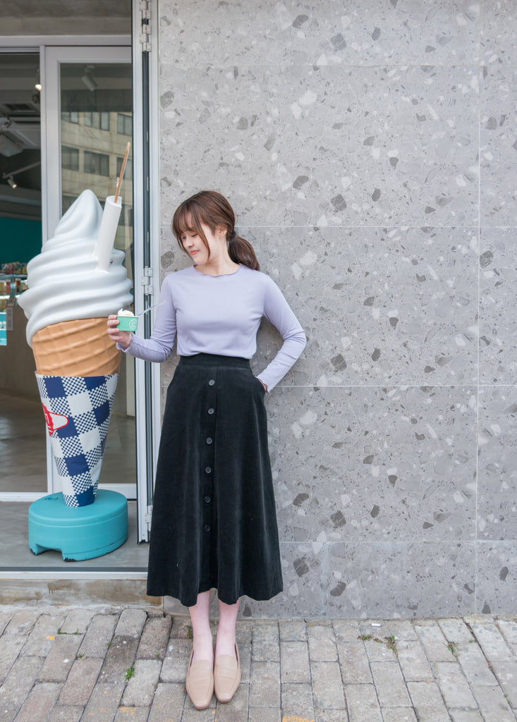 Wave 超彈性合身波浪邊裝飾打底單穿, Top/ TP8833 (White/lavender Sold out)