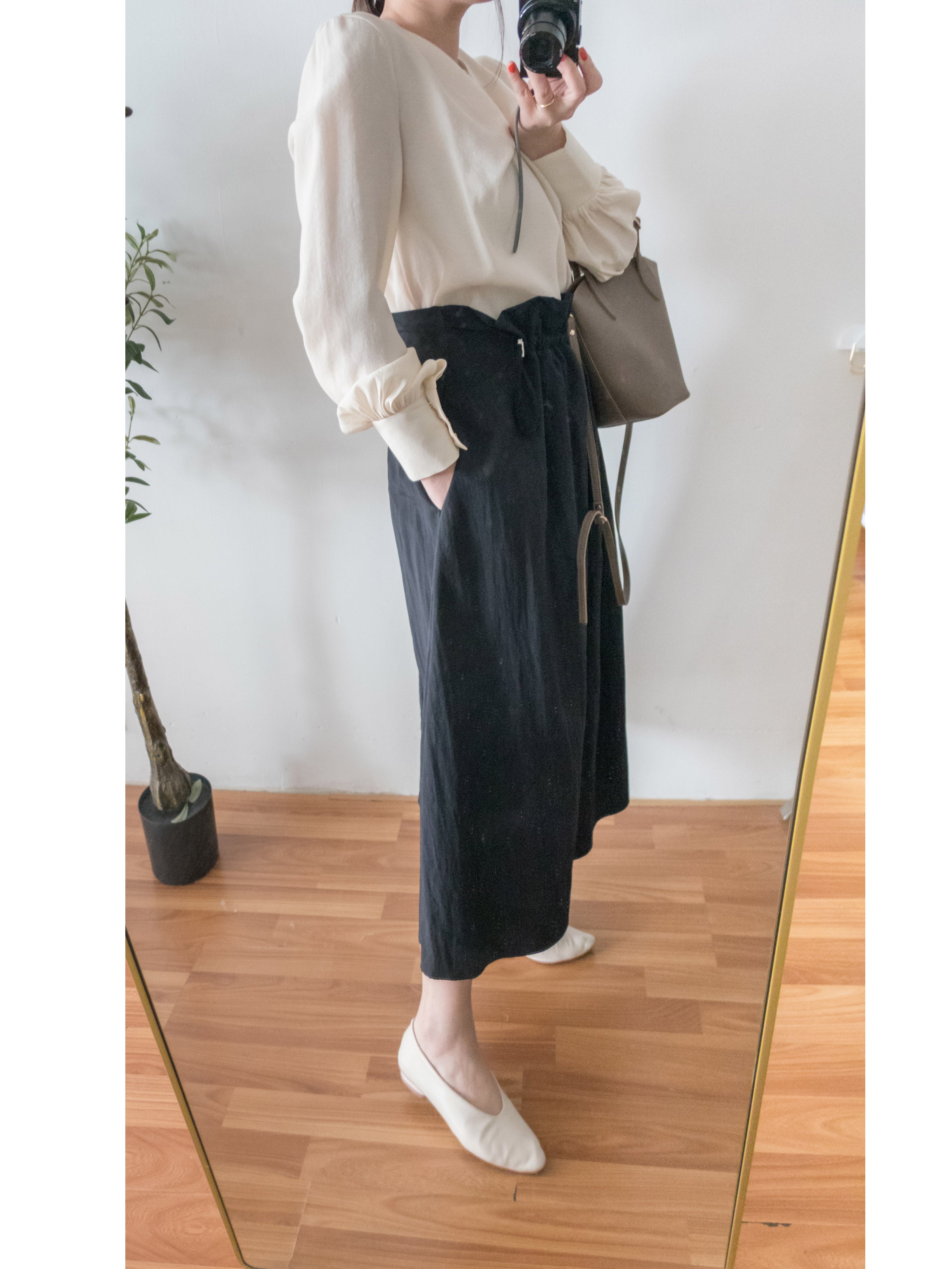 Twist V 小復古高質感扭紋領口, Blouse/ BU8859 (lightbeige sold out)