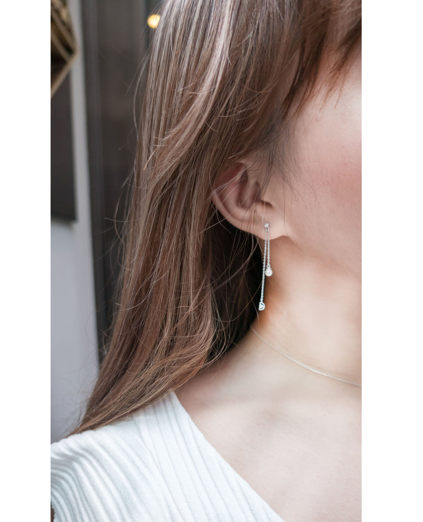 Pearl Crystal Drop Earrings/ ER8333