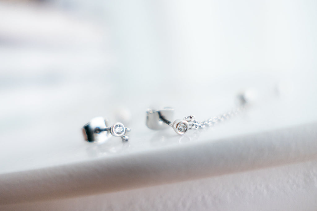 Pearl Crystal Drop Earrings/ ER8333