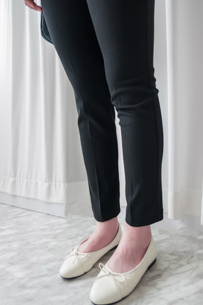 Black Elastic 超彈性舒適包肚高腰黑色西褲, Pant/ PT8353