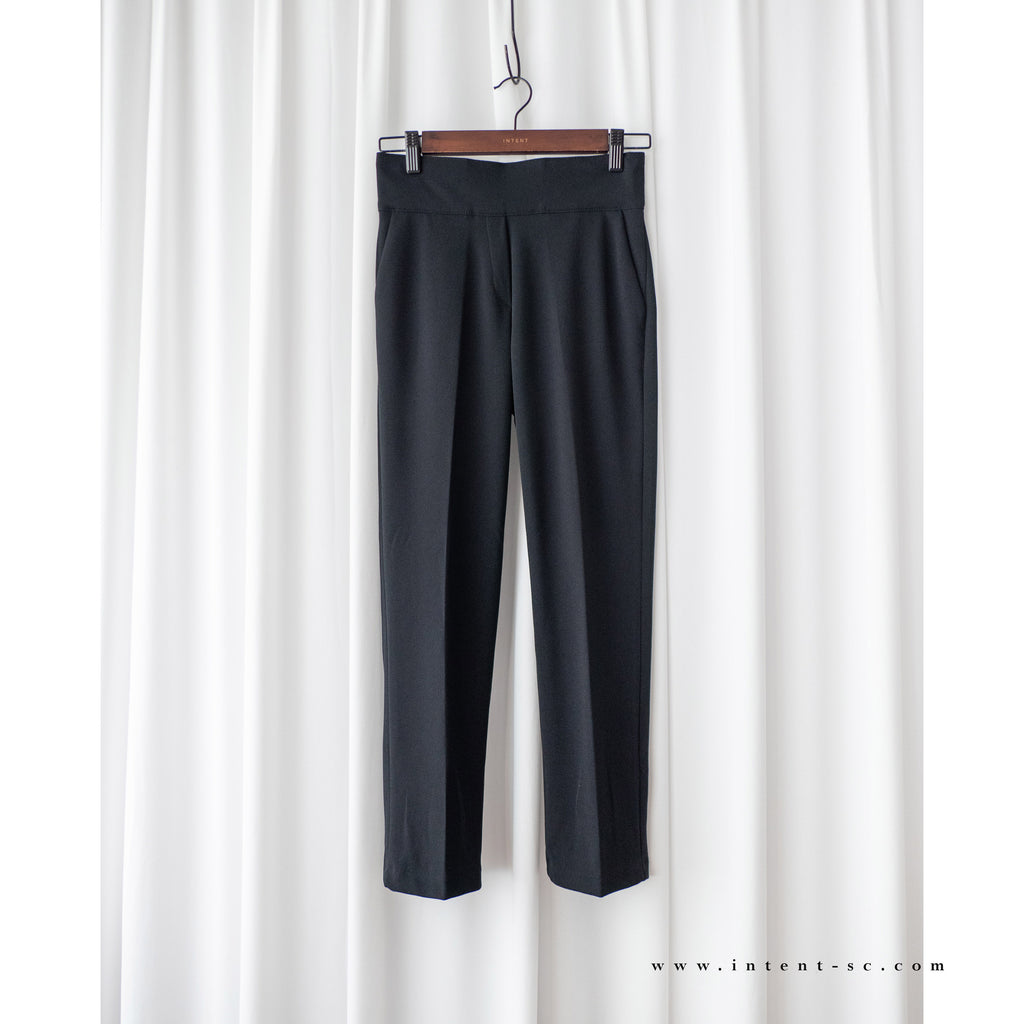 Black Elastic 超彈性舒適包肚高腰黑色西褲, Pant/ PT8353