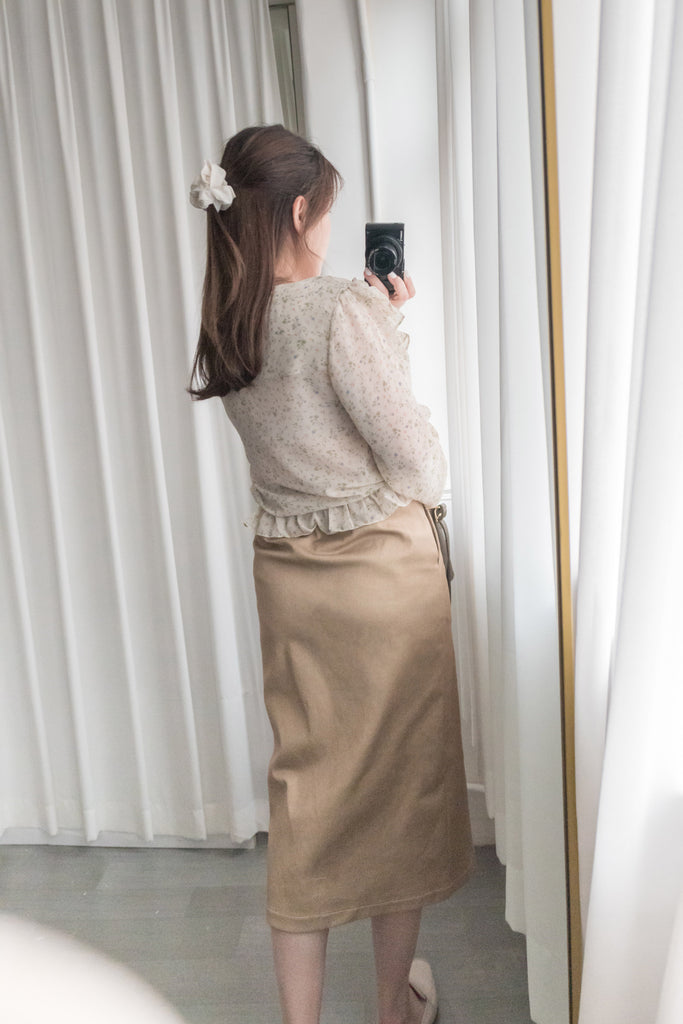 Baby Floral 方領口碎花橡筋花邊衣尾, Blouse/ BU8896