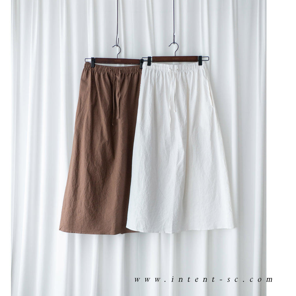 Daily Tone 隨性麻棉口袋傘裙, Skirt/ SK8683 (brown sold out)