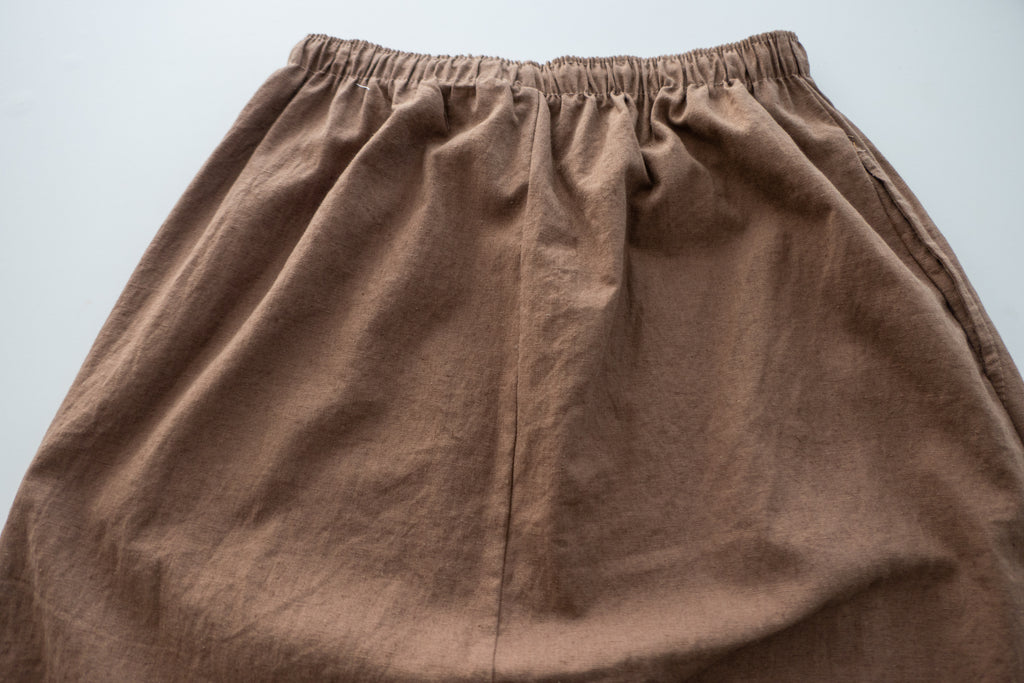 Daily Tone 隨性麻棉口袋傘裙, Skirt/ SK8683 (brown sold out)