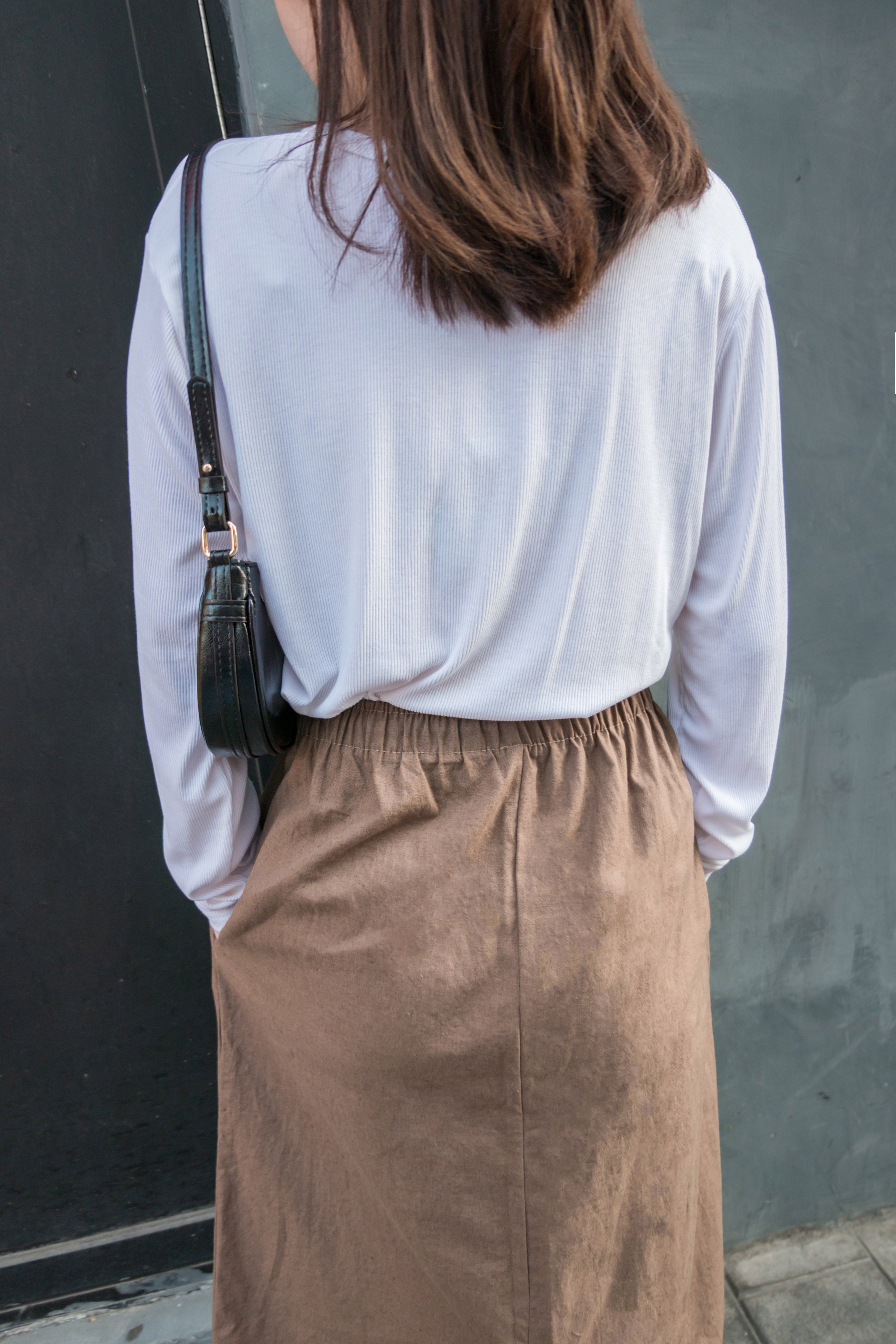 Daily Tone 隨性麻棉口袋傘裙, Skirt/ SK8683 (brown sold out)