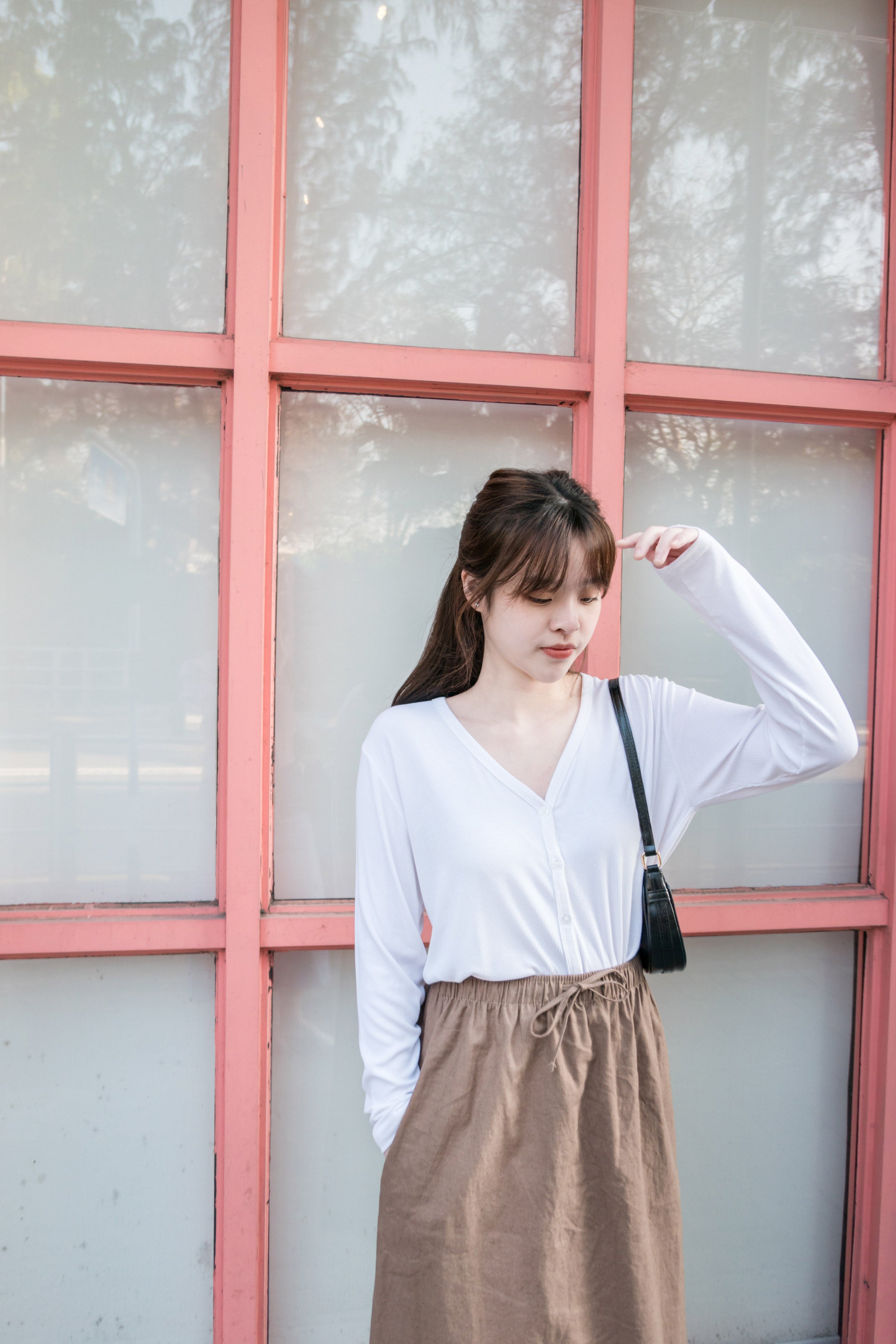 Daily Tone 隨性麻棉口袋傘裙, Skirt/ SK8683 (brown sold out)