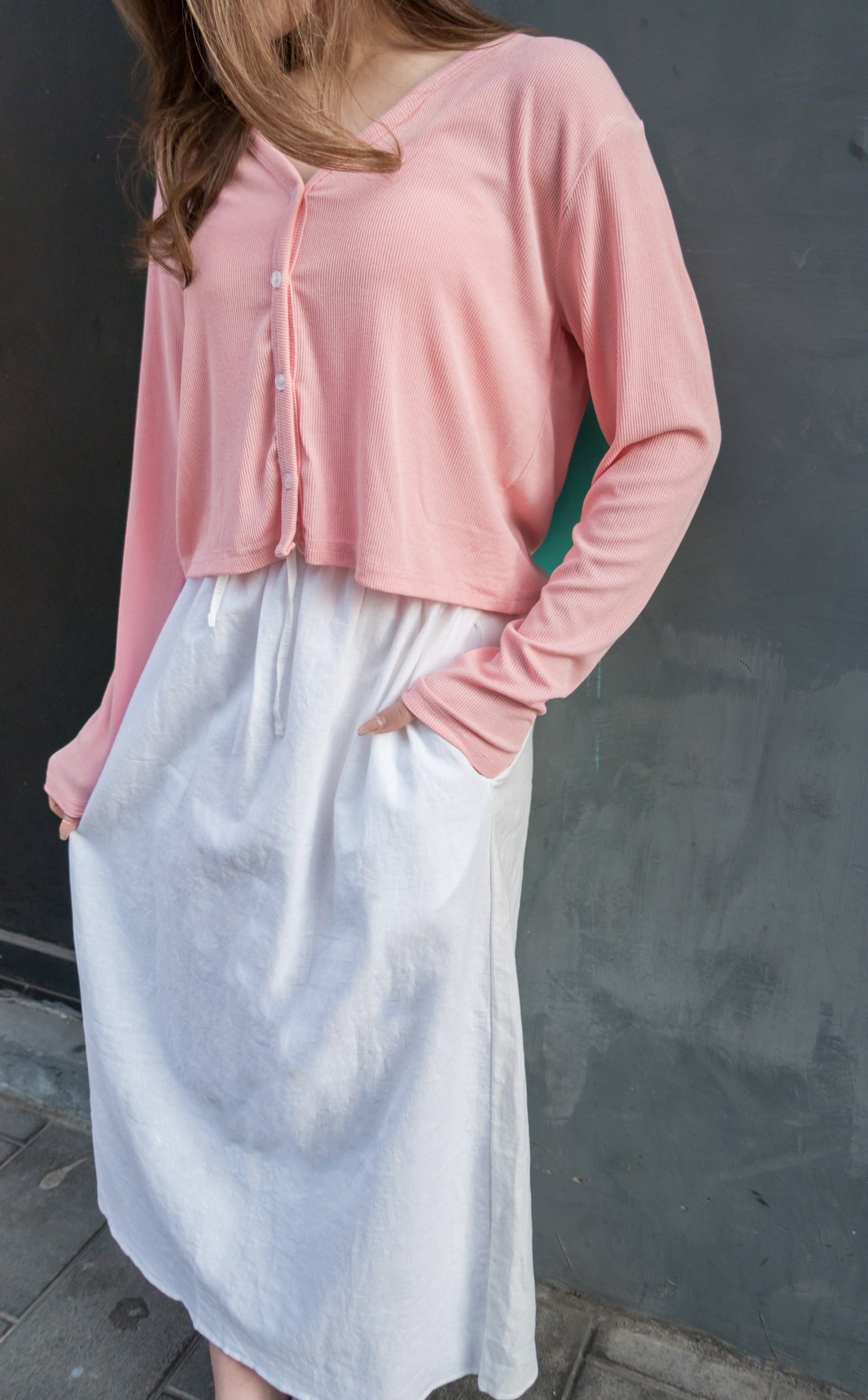 Daily Tone 隨性麻棉口袋傘裙, Skirt/ SK8683 (brown sold out)