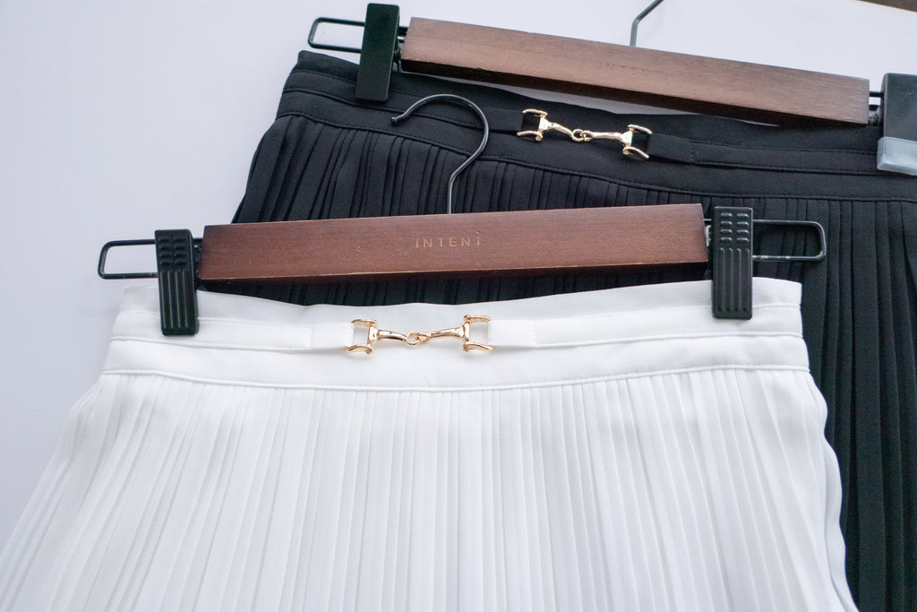 Elegant Buckle 金釦裝飾飄逸雙層細褶, Skirt/ SK8681 (black sold out)