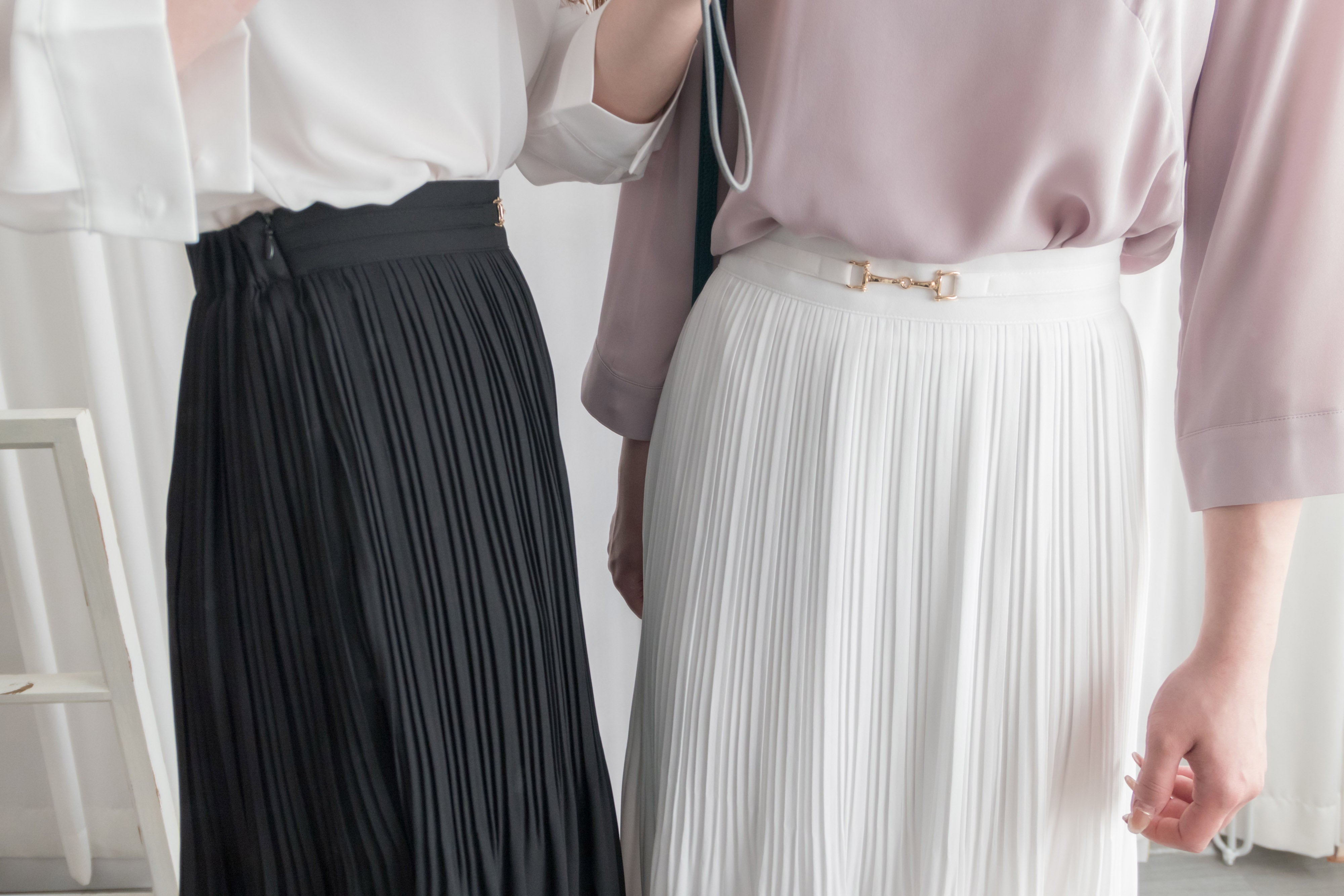 Elegant Buckle 金釦裝飾飄逸雙層細褶, Skirt/ SK8681 (black sold out)