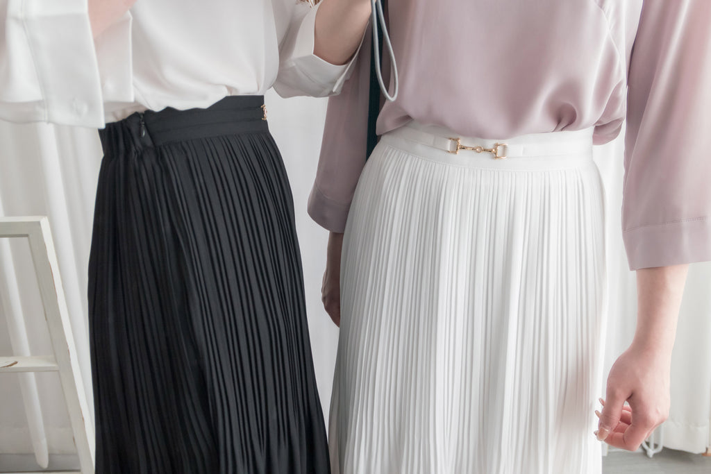 Elegant Buckle 金釦裝飾飄逸雙層細褶, Skirt/ SK8681 (black sold out)