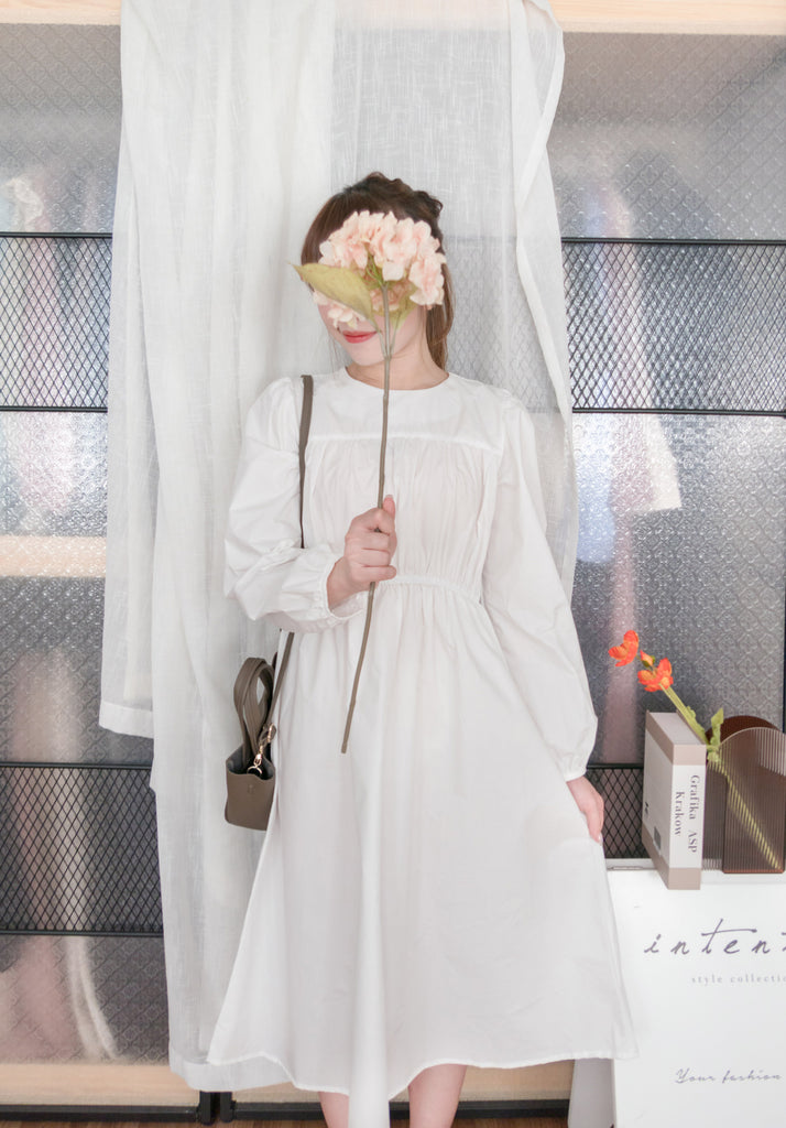 White Coco 隨性挺身棉質橡筋腰, Dress/ DS9196