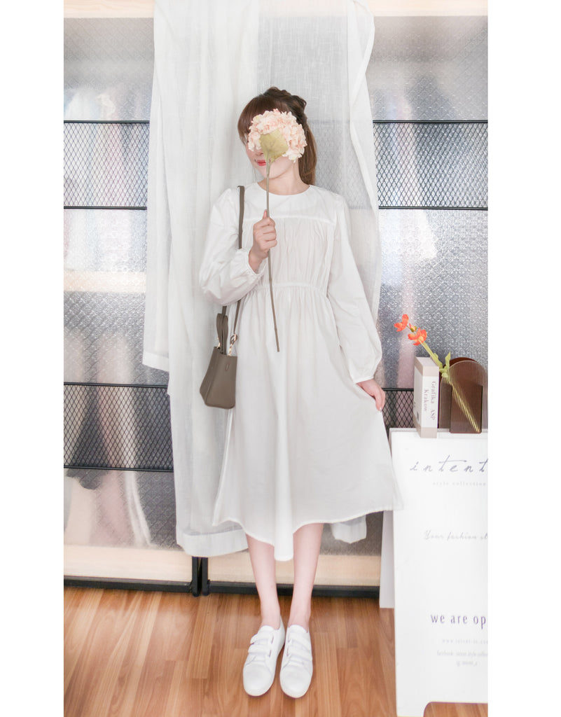 White Coco 隨性挺身棉質橡筋腰, Dress/ DS9196
