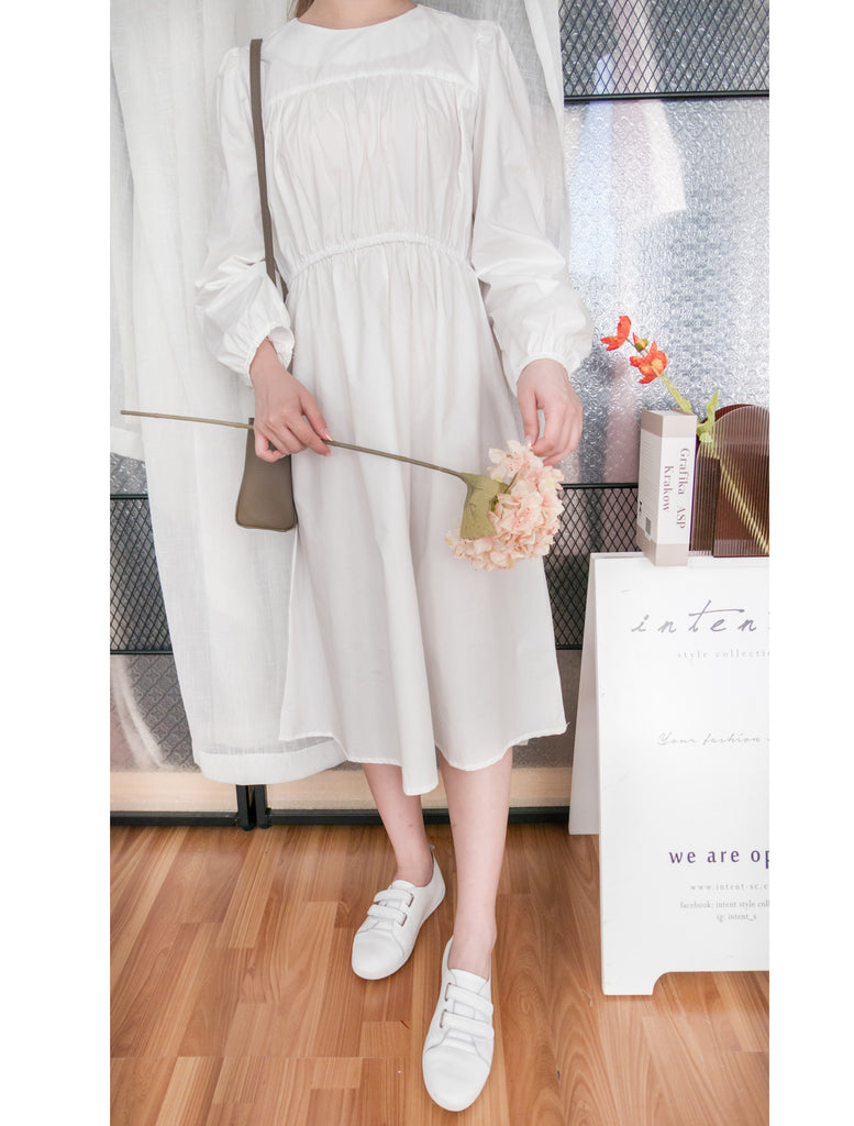 White Coco 隨性挺身棉質橡筋腰, Dress/ DS9196