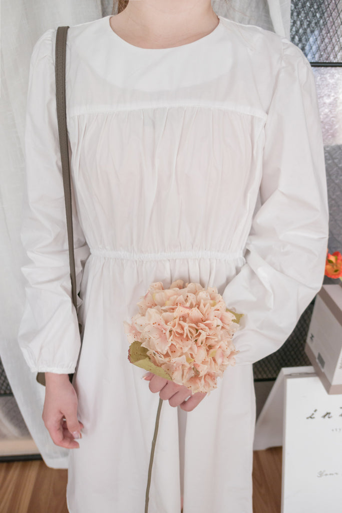 White Coco 隨性挺身棉質橡筋腰, Dress/ DS9196