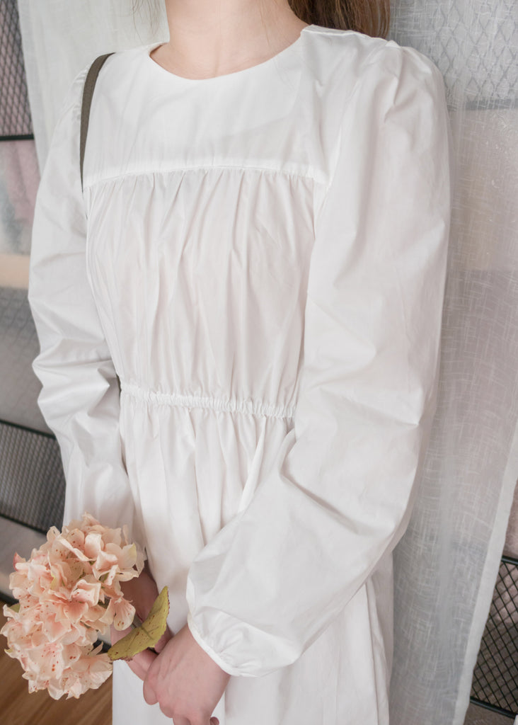 White Coco 隨性挺身棉質橡筋腰, Dress/ DS9196