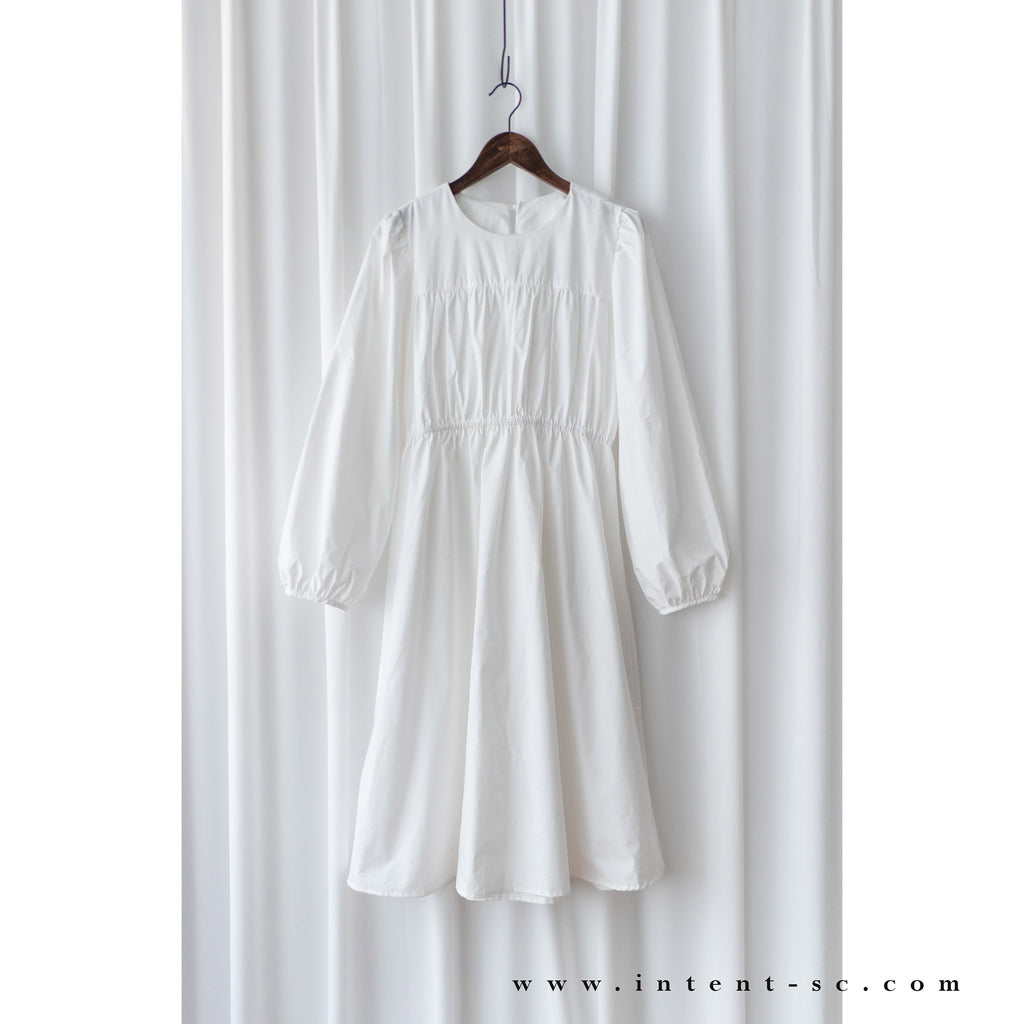 White Coco 隨性挺身棉質橡筋腰, Dress/ DS9196