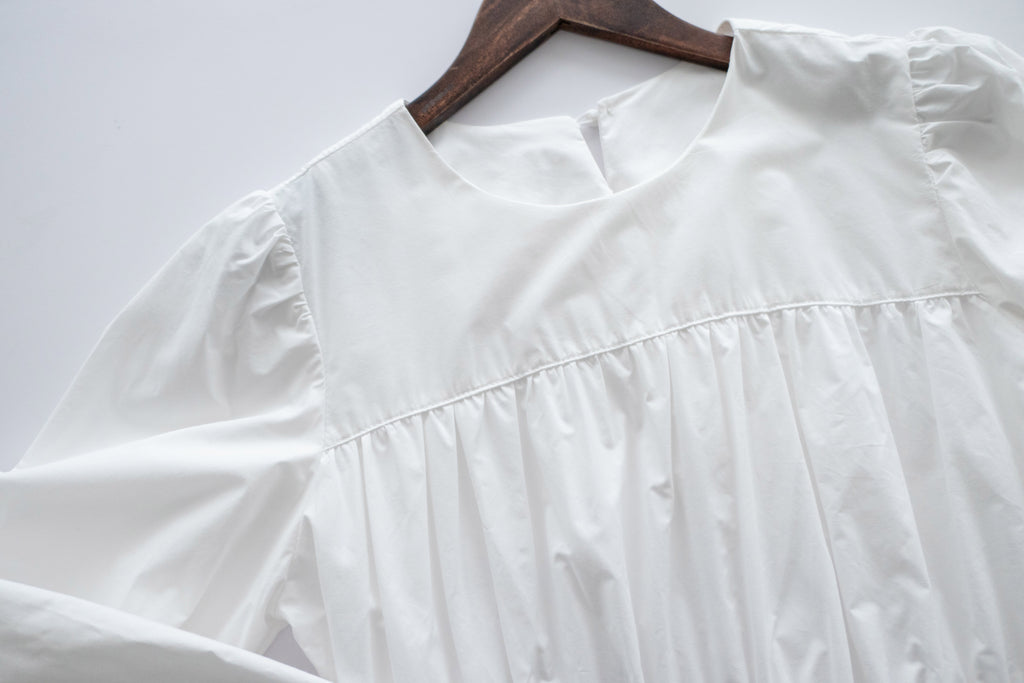 White Coco 隨性挺身棉質橡筋腰, Dress/ DS9196