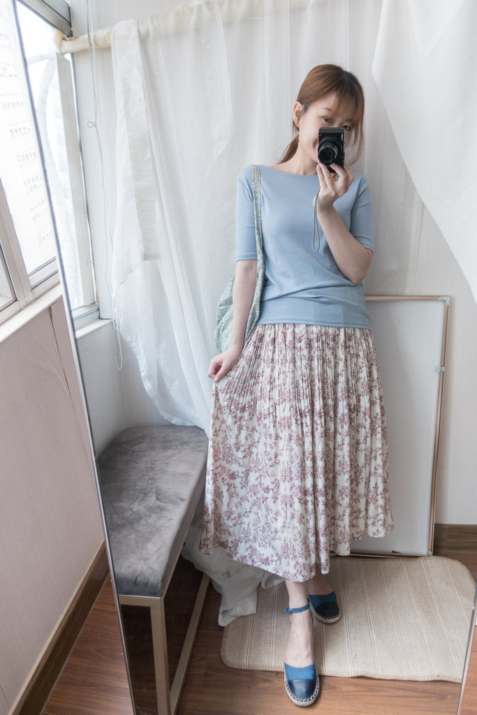 Denim 牛仔布草底系帶鞋, Flat/ SH8082
