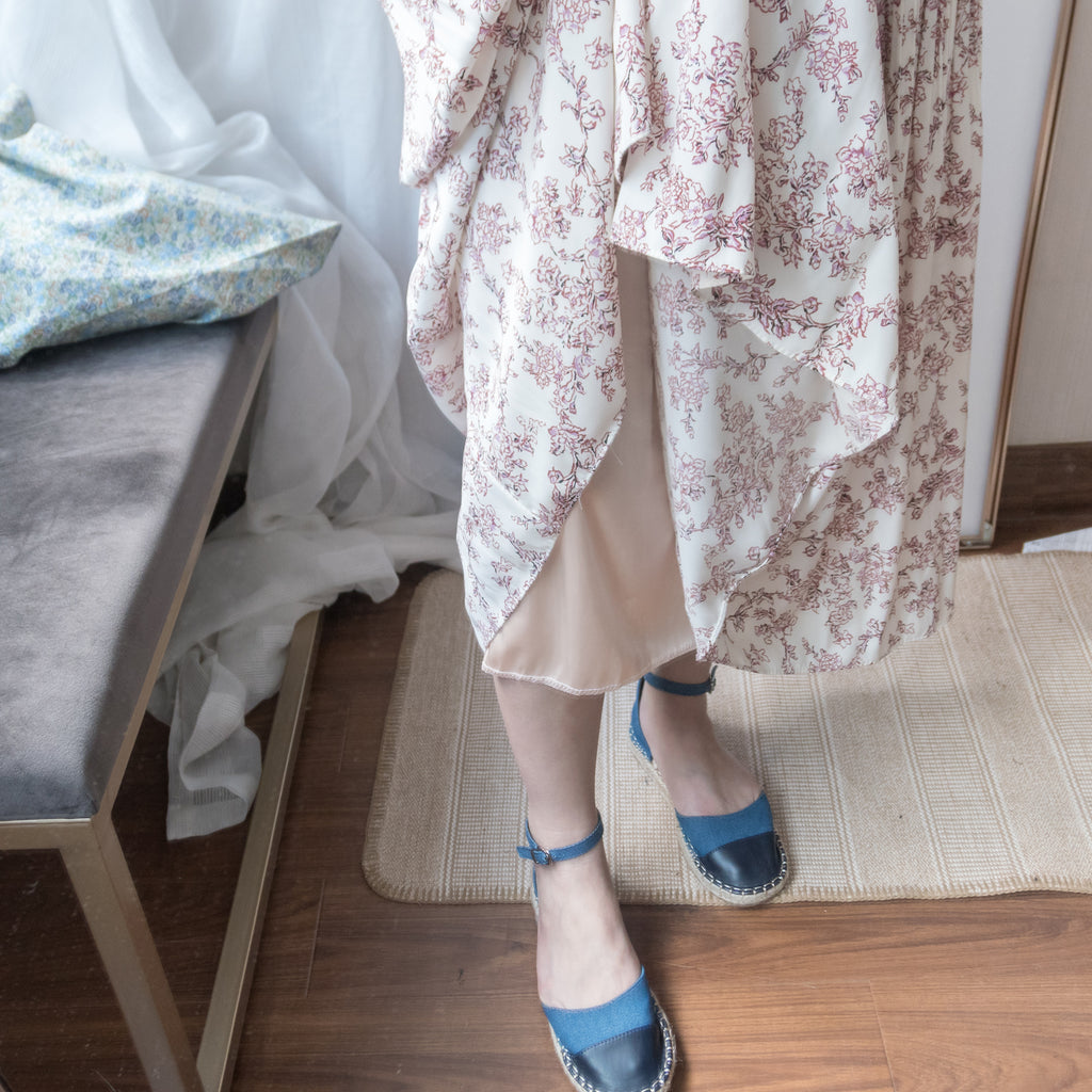 Denim 牛仔布草底系帶鞋, Flat/ SH8082