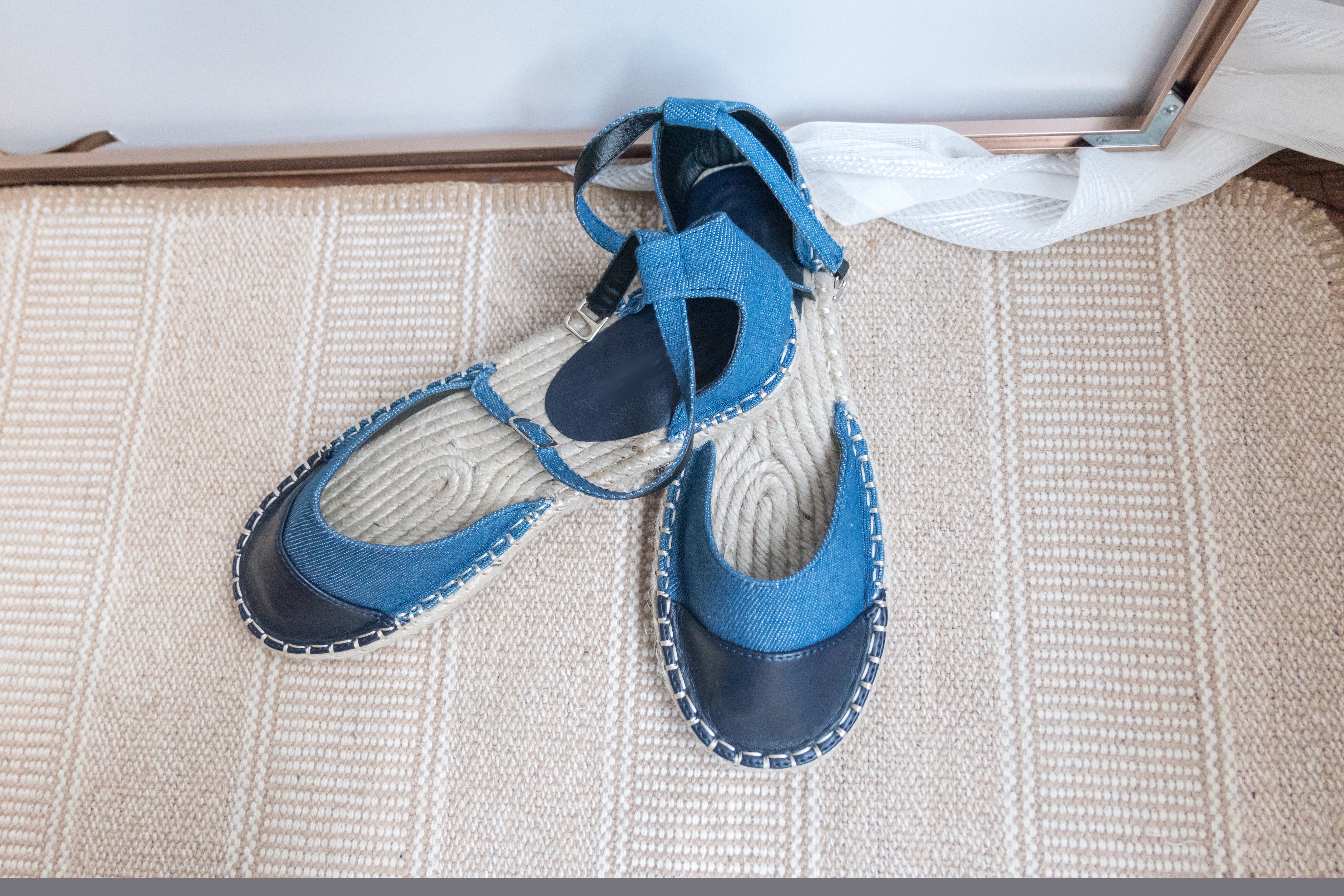 Denim 牛仔布草底系帶鞋, Flat/ SH8082