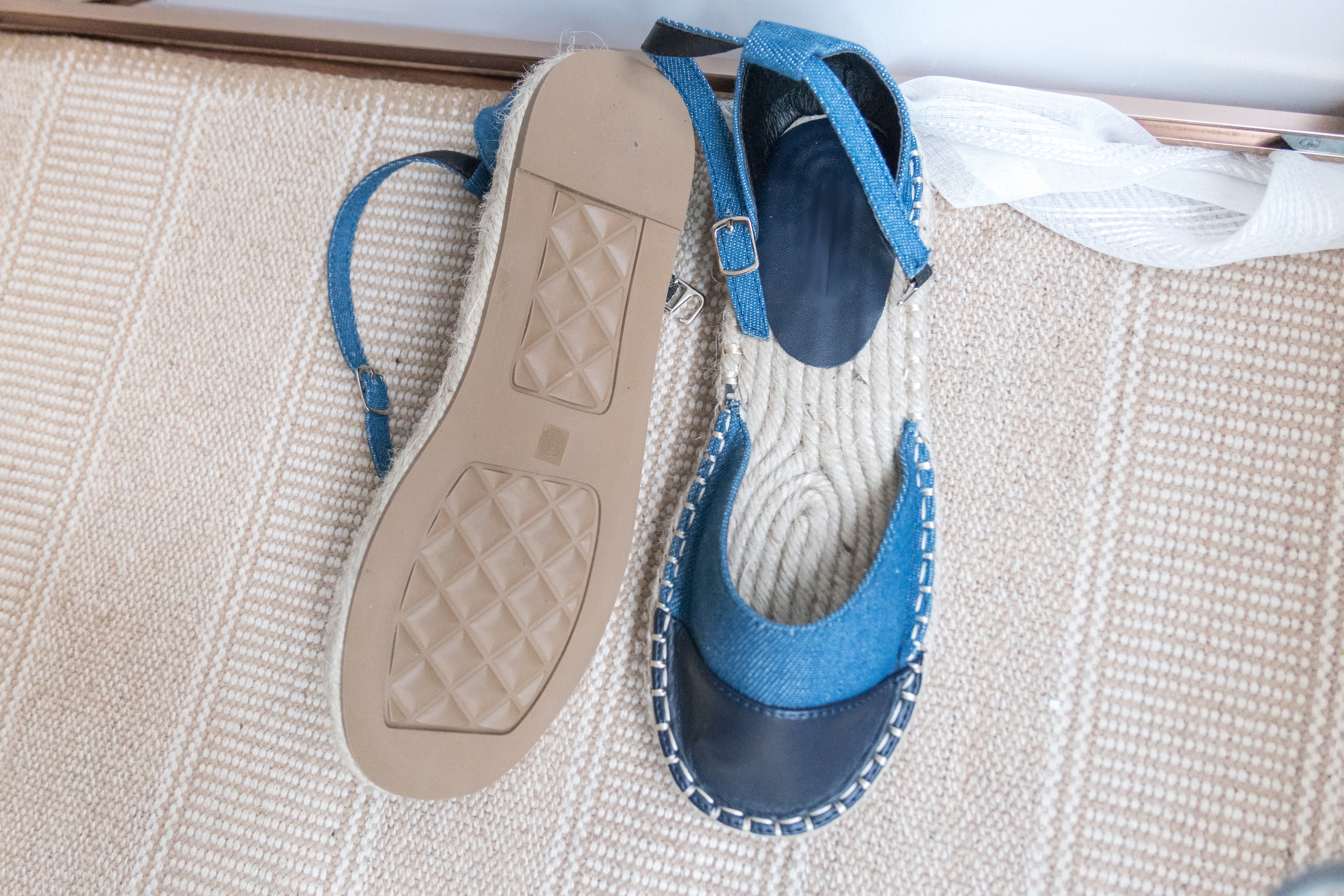 Denim 牛仔布草底系帶鞋, Flat/ SH8082
