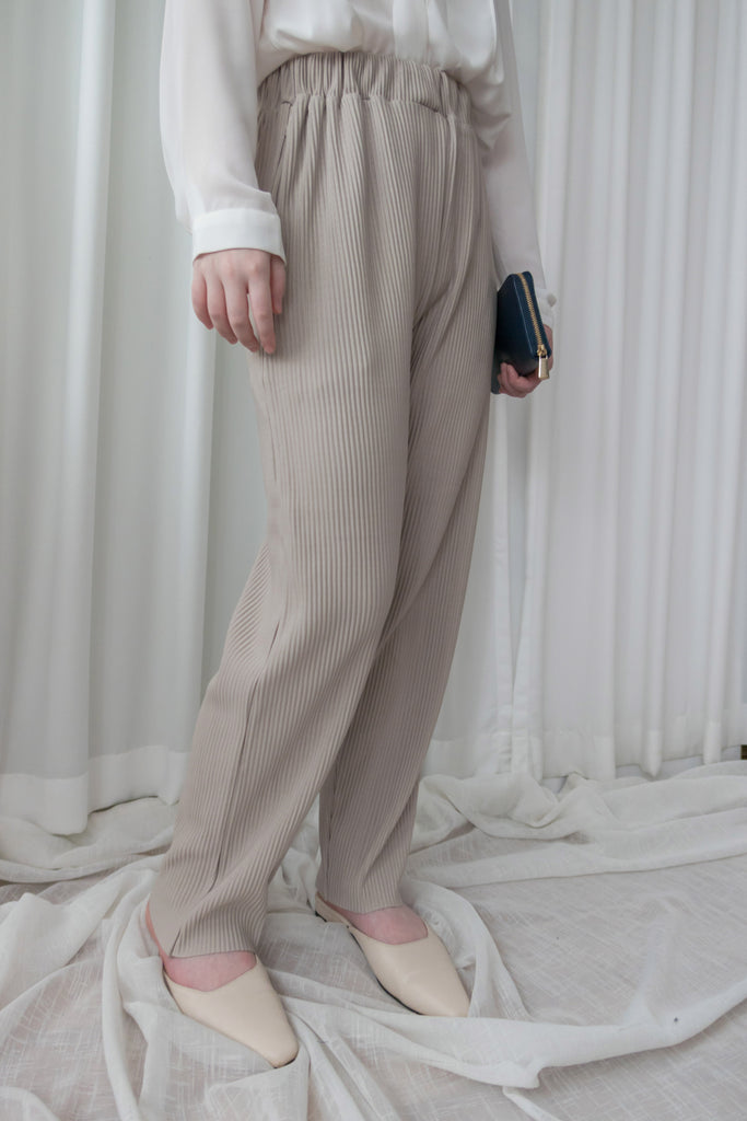 Stripe Carrot 防皺隨性寬鬆坑紋蘿蔔褲, Pants/ PT8377