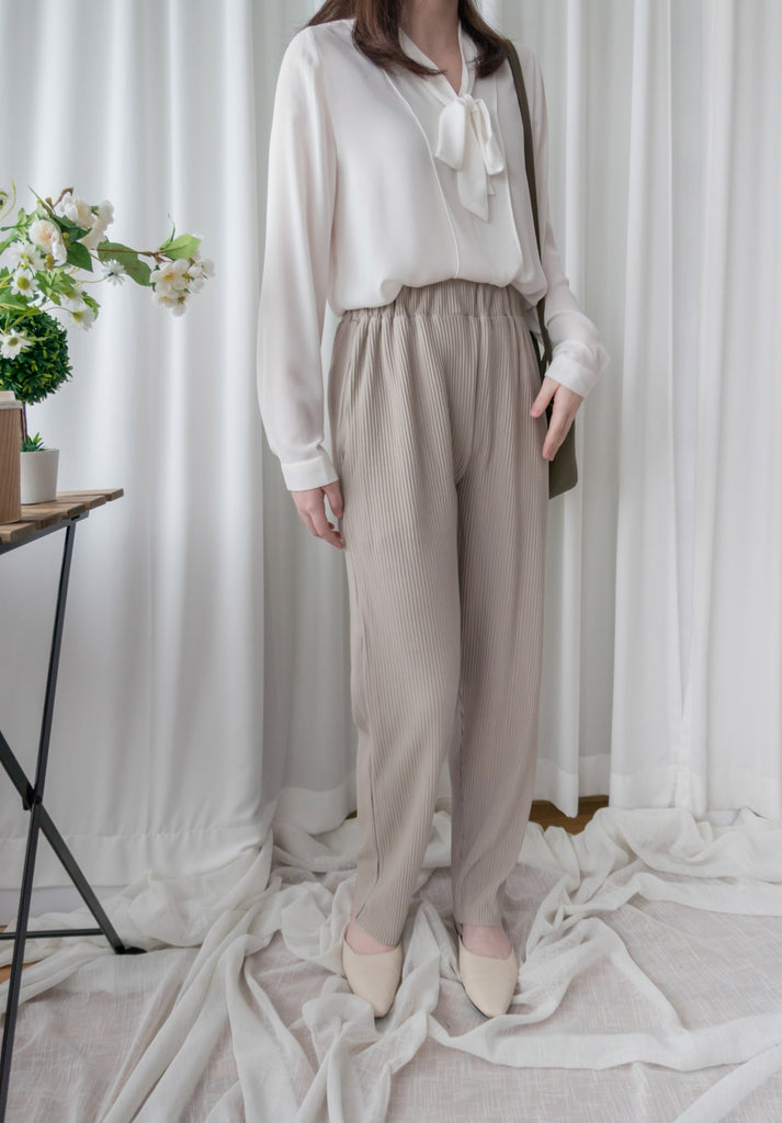 Stripe Carrot 防皺隨性寬鬆坑紋蘿蔔褲, Pants/ PT8377