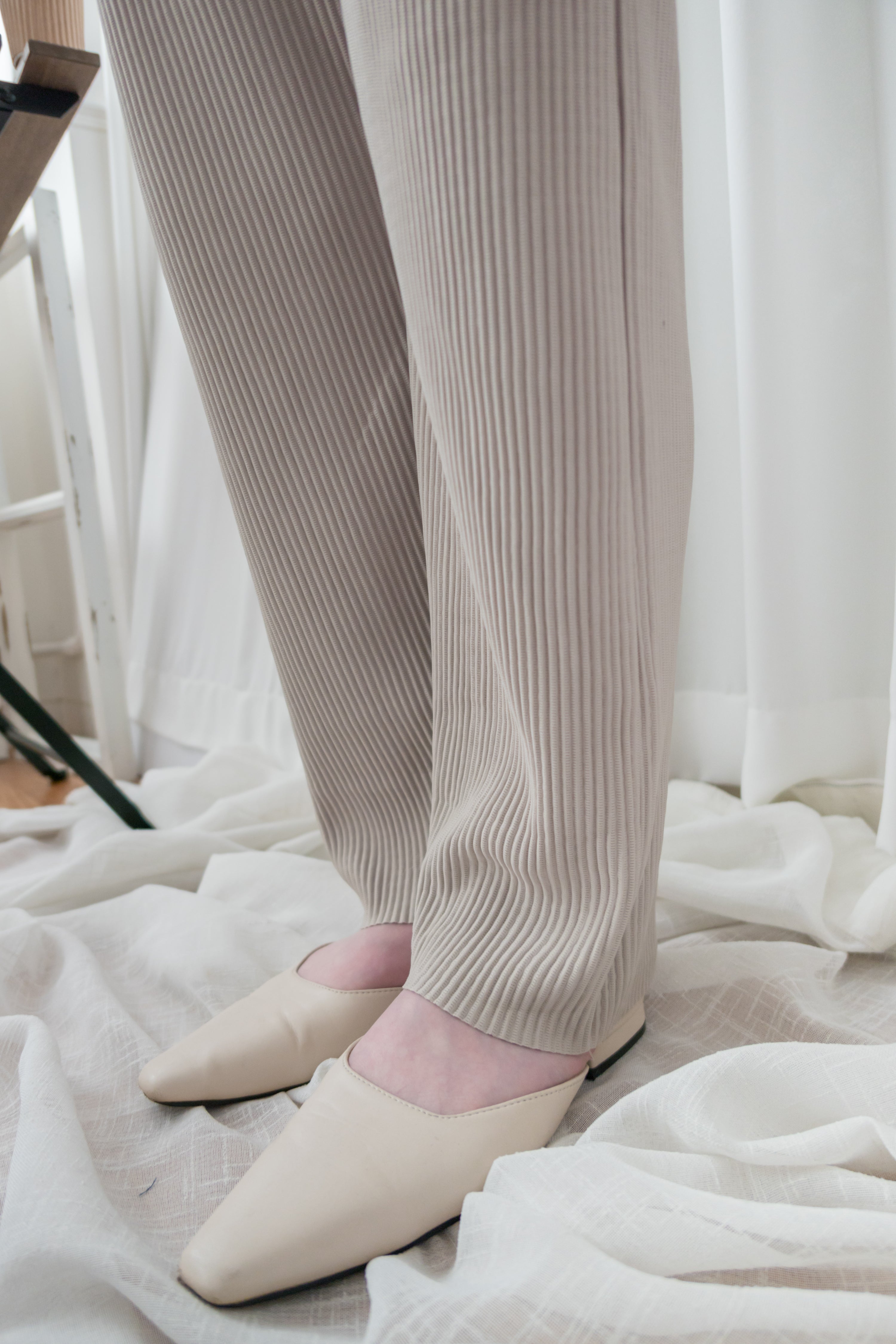 Stripe Carrot 防皺隨性寬鬆坑紋蘿蔔褲, Pants/ PT8377