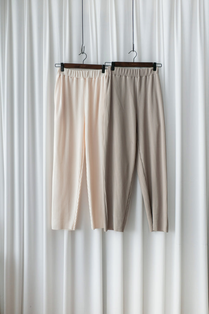 Stripe Carrot 防皺隨性寬鬆坑紋蘿蔔褲, Pants/ PT8377