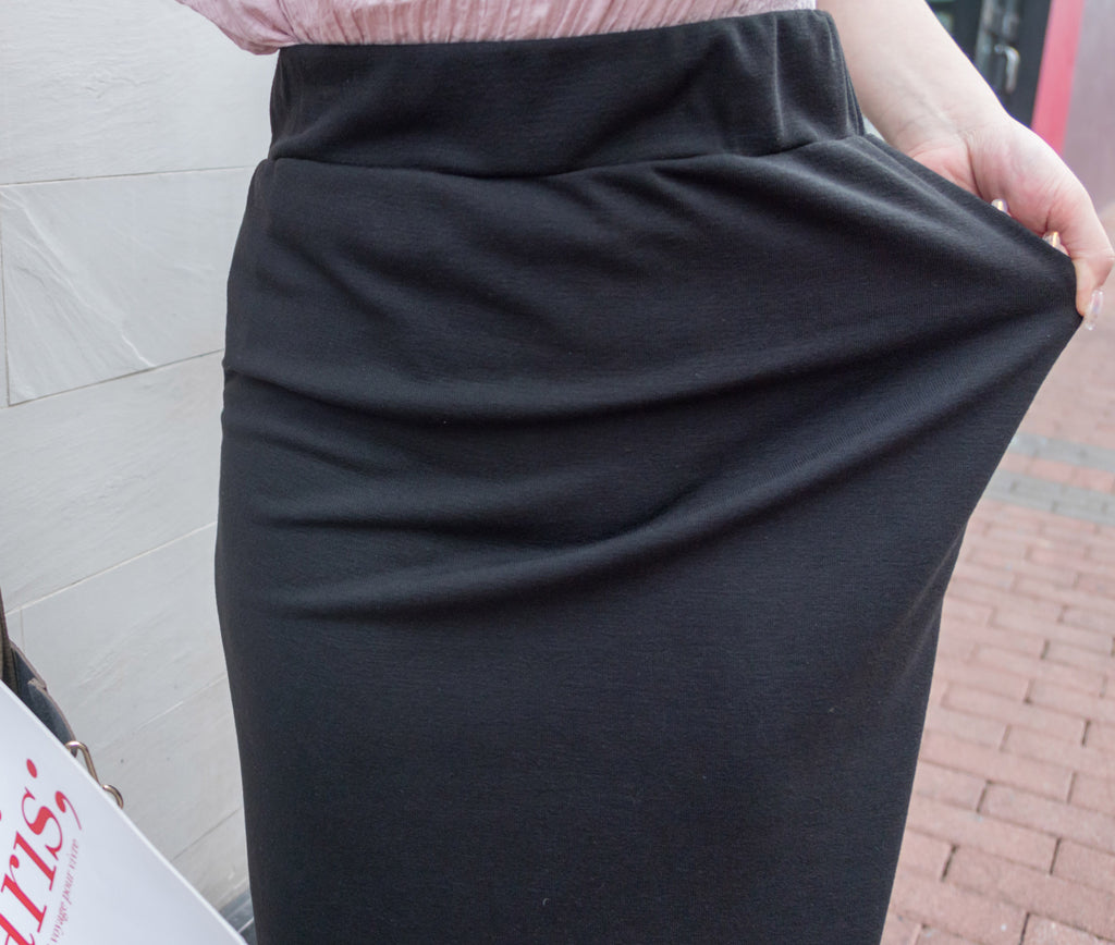 Lady Elastic 彈性直身簡約斯文後開叉半身裙, Skirt / SK8689 (black sold out)