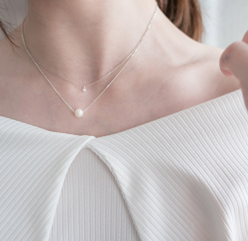 (S925 Silver) Double Loop 全條純銀, Necklace/ NL8144