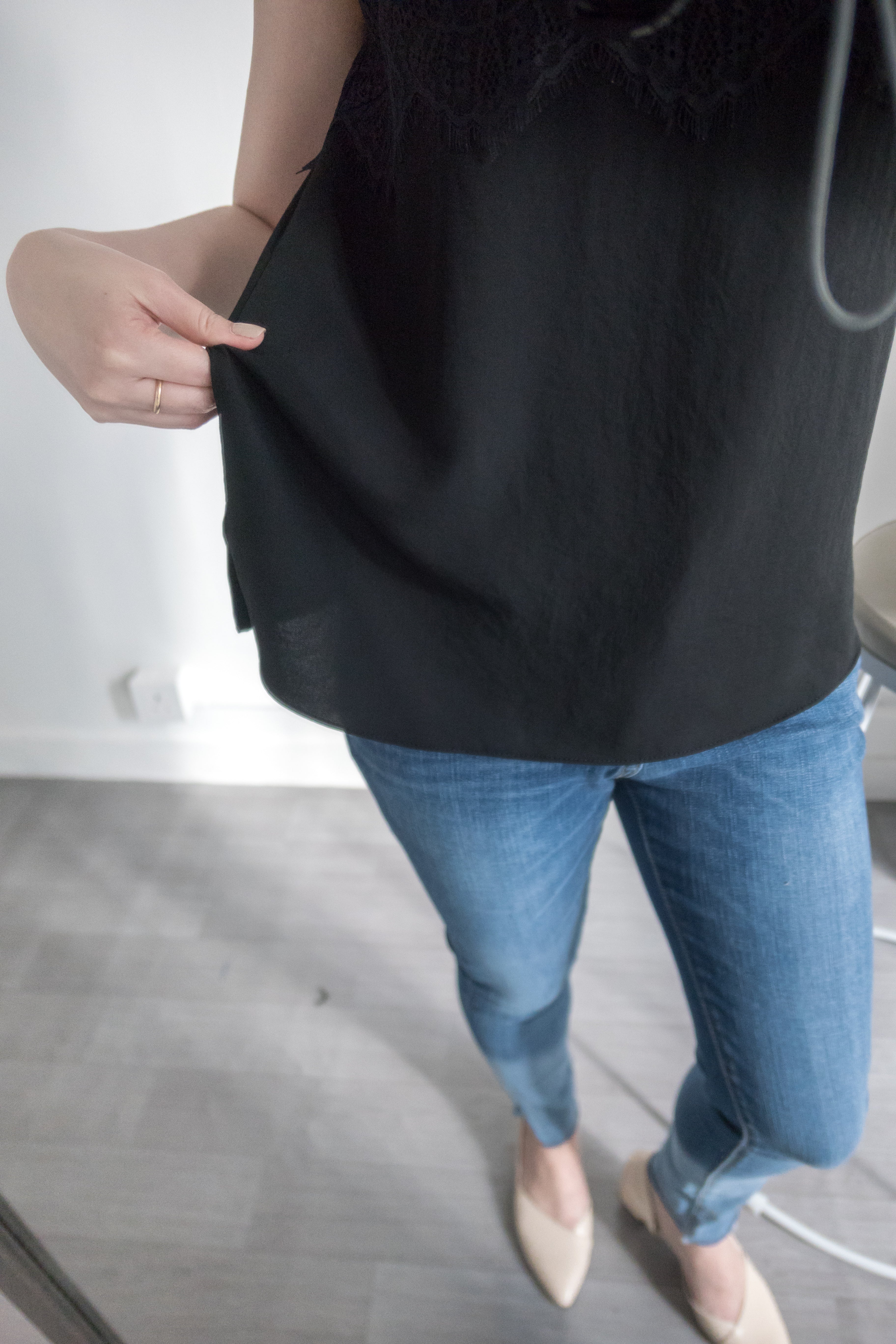 ombre 超彈性漸變開叉褲腳, Jeans/ PT8190