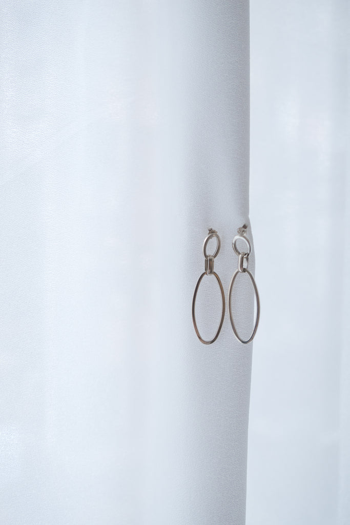 Double Loop, Silver made earrings/ ER8297