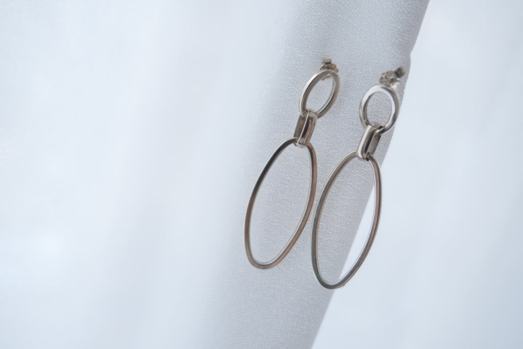 Double Loop, Silver made earrings/ ER8297